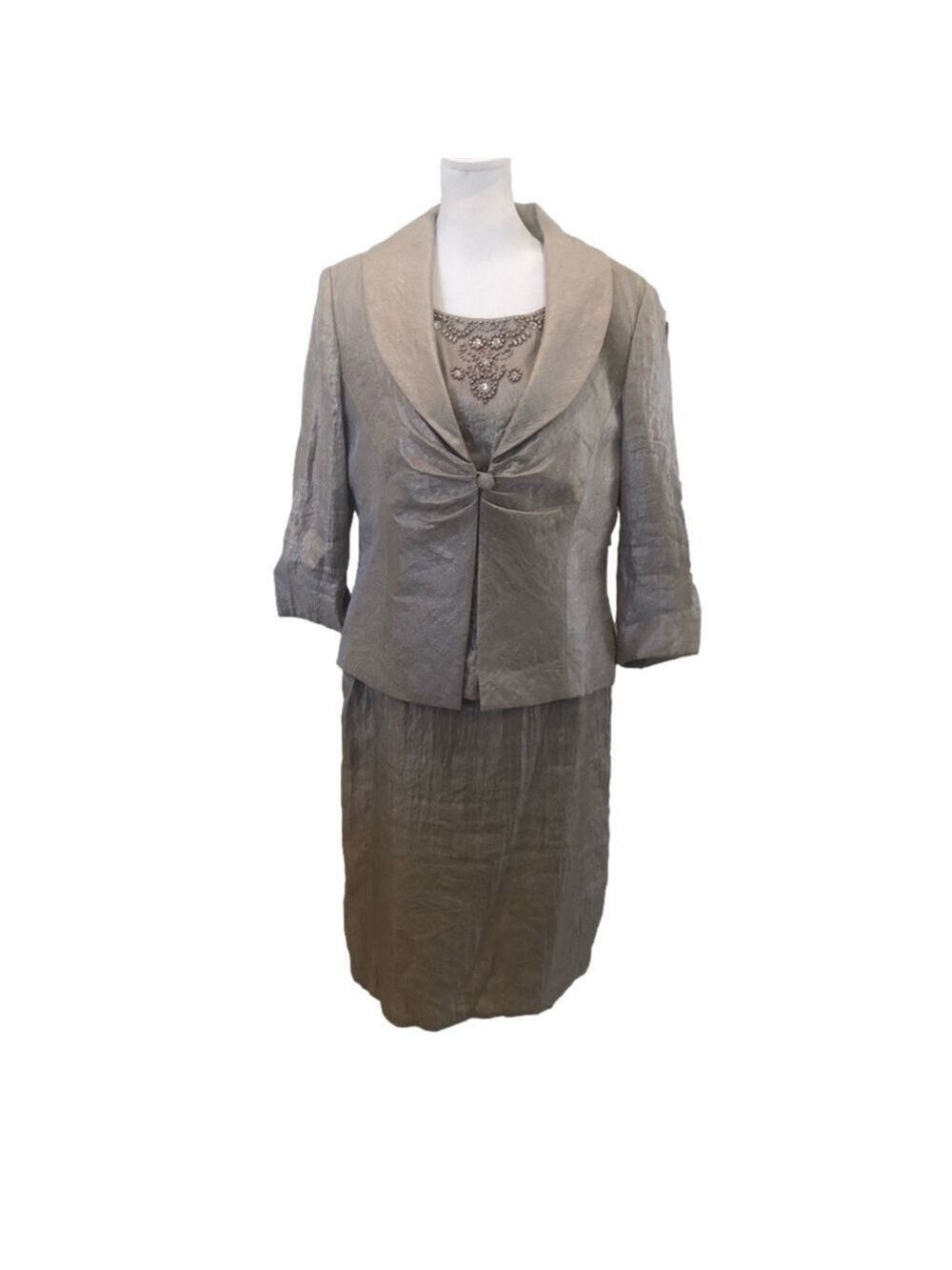Jessica Howard Size 12 two piece special occasion dress. Beaded neckline.
